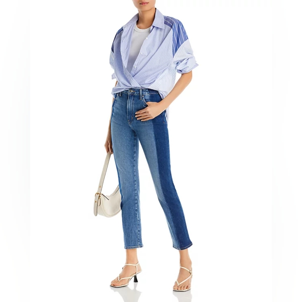 Derek Lam Crosby Kate, Waverly wash cropped jeans